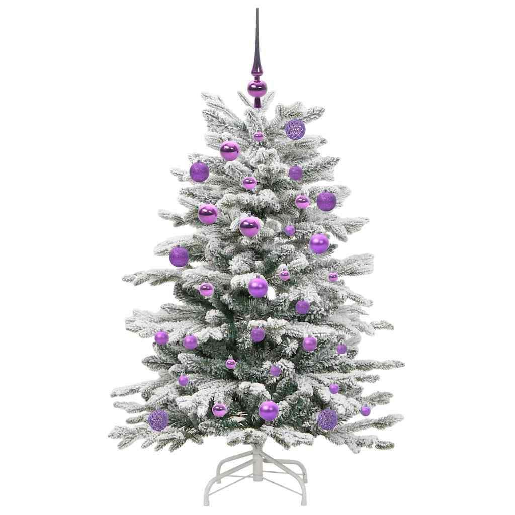 vidaXL Künstlicher klappbarer Weihnachtsbaum Weiß 120 cm PE und PVC