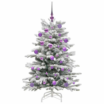 vidaXL Künstlicher klappbarer Weihnachtsbaum Weiß 120 cm PE und PVC