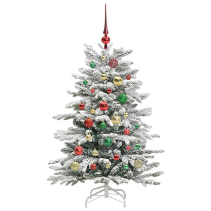 vidaXL Künstlicher klappbarer Weihnachtsbaum Weiß 120 cm PE und PVC