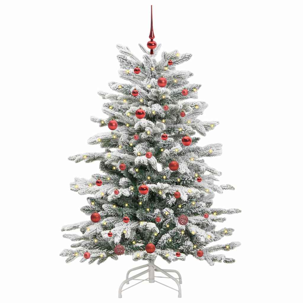 Künstlicher klappbarer Weihnachtsbaum Weiß 150 cm PE und PVC