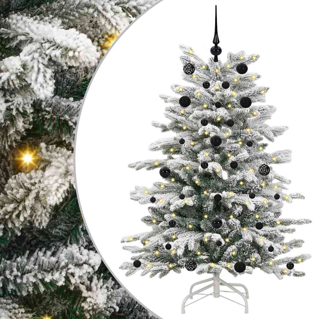 vidaXL Künstlicher klappbarer Weihnachtsbaum Weiß 150 cm PE und PVC