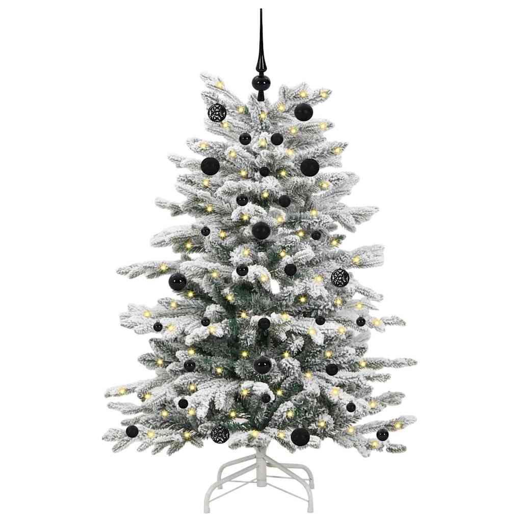 vidaXL Künstlicher klappbarer Weihnachtsbaum Weiß 150 cm PE und PVC