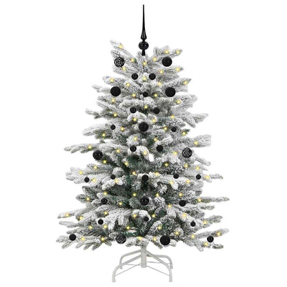 vidaXL Künstlicher klappbarer Weihnachtsbaum Weiß 150 cm PE und PVC
