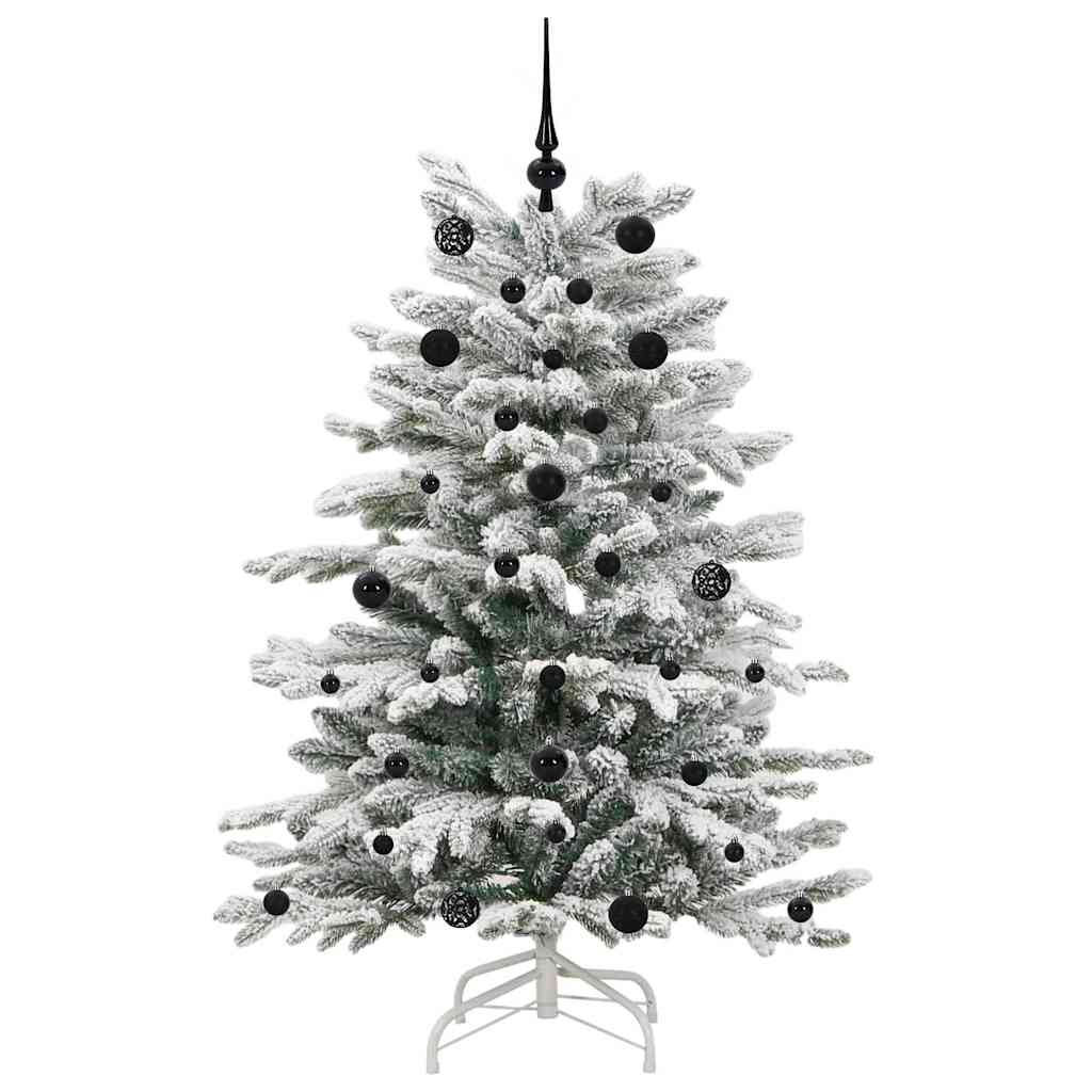 vidaXL Künstlicher klappbarer Weihnachtsbaum Weiß 150 cm PE und PVC