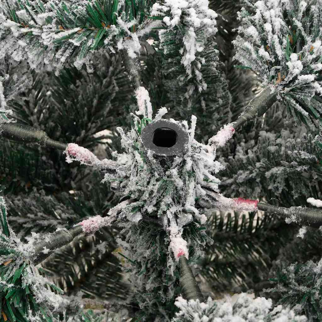 vidaXL Künstlicher klappbarer Weihnachtsbaum Weiß 150 cm PE und PVC