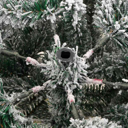 vidaXL Künstlicher klappbarer Weihnachtsbaum Weiß 150 cm PE und PVC