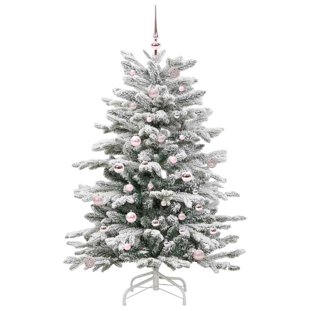 Künstlicher klappbarer Weihnachtsbaum Weiß 150 cm PE und PVC