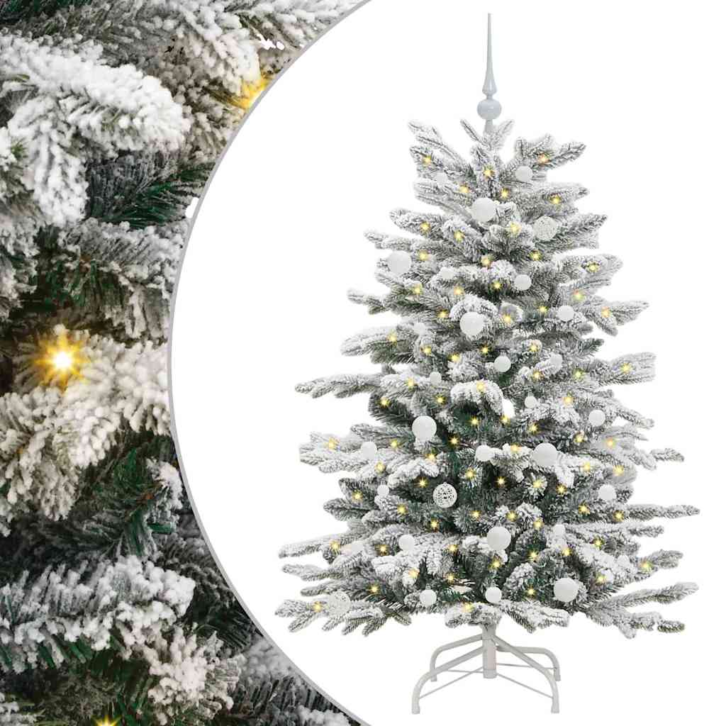 vidaXL Künstlicher klappbarer Weihnachtsbaum Weiß 150 cm PE und PVC