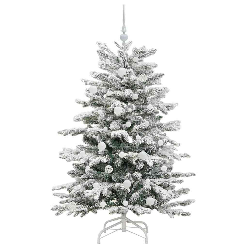 vidaXL Künstlicher klappbarer Weihnachtsbaum Weiß 150 cm PE und PVC