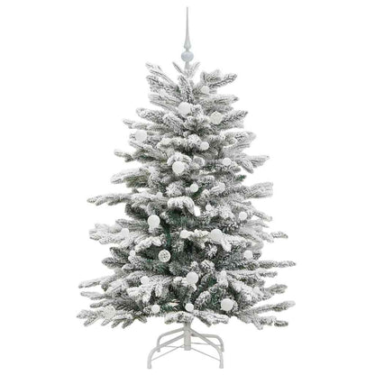 vidaXL Künstlicher klappbarer Weihnachtsbaum Weiß 150 cm PE und PVC