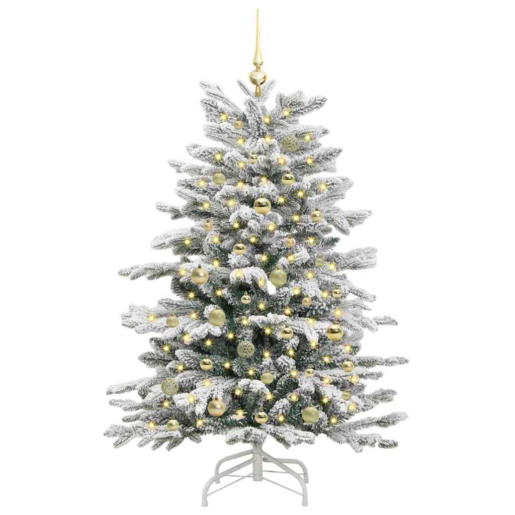 vidaXL Künstlicher klappbarer Weihnachtsbaum Weiß 150 cm PE und PVC