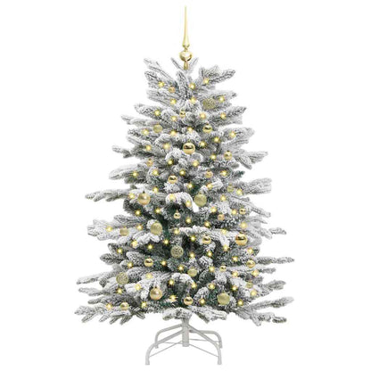vidaXL Künstlicher klappbarer Weihnachtsbaum Weiß 150 cm PE und PVC