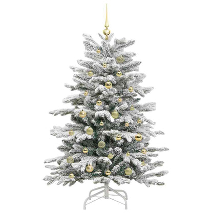 vidaXL Künstlicher klappbarer Weihnachtsbaum Weiß 150 cm PE und PVC