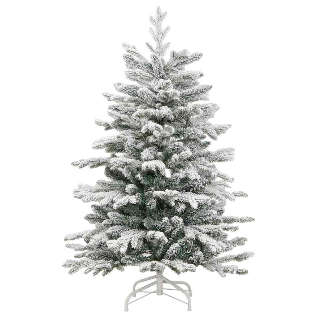vidaXL Künstlicher klappbarer Weihnachtsbaum Weiß 150 cm PE und PVC