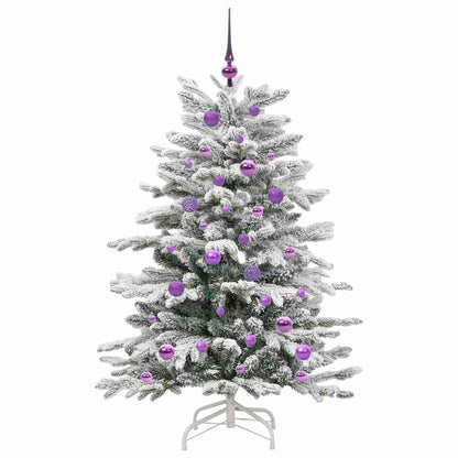 vidaXL Künstlicher klappbarer Weihnachtsbaum Weiß 150 cm PE und PVC