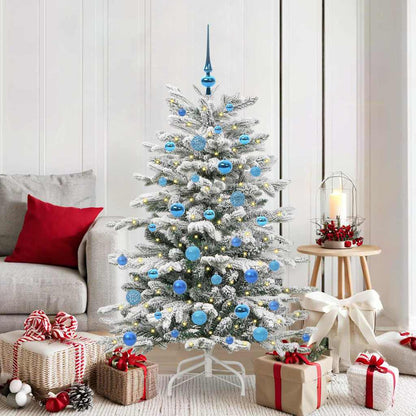 vidaXL Künstlicher klappbarer Weihnachtsbaum Weiß 150 cm PE und PVC