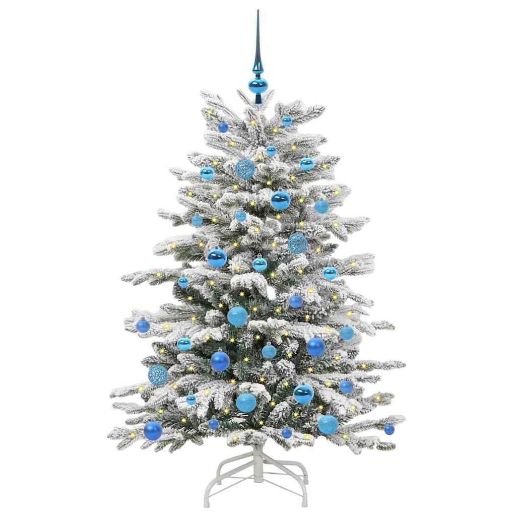 vidaXL Künstlicher klappbarer Weihnachtsbaum Weiß 150 cm PE und PVC