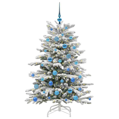 vidaXL Künstlicher klappbarer Weihnachtsbaum Weiß 150 cm PE und PVC