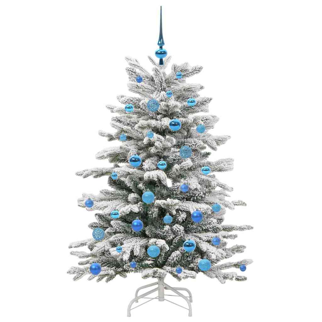 vidaXL Künstlicher klappbarer Weihnachtsbaum Weiß 150 cm PE und PVC