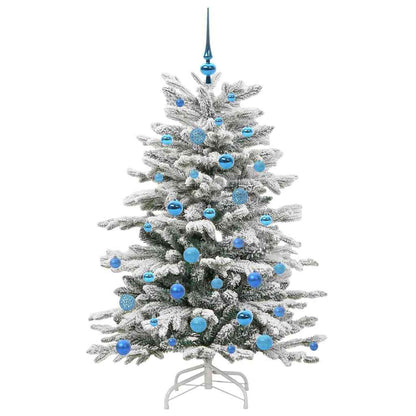 vidaXL Künstlicher klappbarer Weihnachtsbaum Weiß 150 cm PE und PVC