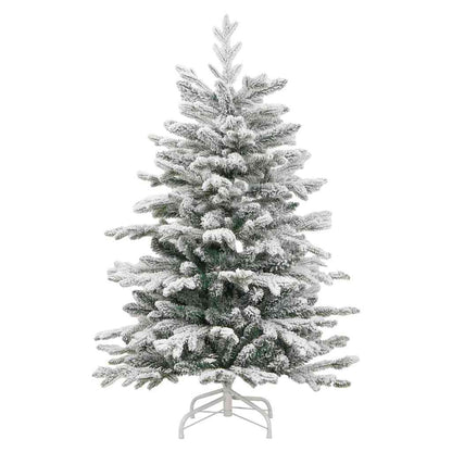 vidaXL Künstlicher klappbarer Weihnachtsbaum Weiß 150 cm PE und PVC