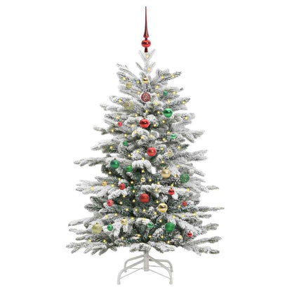 vidaXL Künstlicher klappbarer Weihnachtsbaum Weiß 150 cm PE und PVC