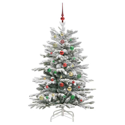 vidaXL Künstlicher klappbarer Weihnachtsbaum Weiß 150 cm PE und PVC
