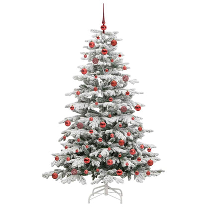 vidaXL Künstlicher klappbarer Weihnachtsbaum Weiß 180 cm PE und PVC