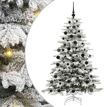 vidaXL Künstlicher klappbarer Weihnachtsbaum Weiß 180 cm PE und PVC