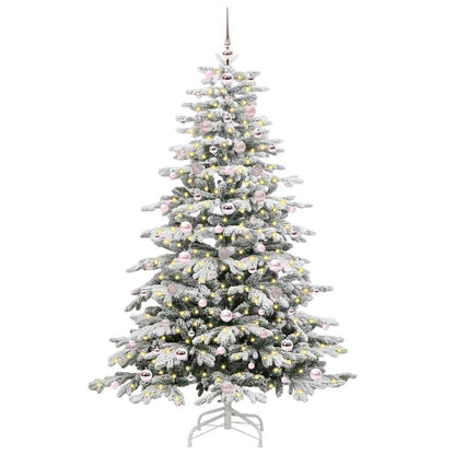 vidaXL Künstlicher klappbarer Weihnachtsbaum Weiß 180 cm PE und PVC