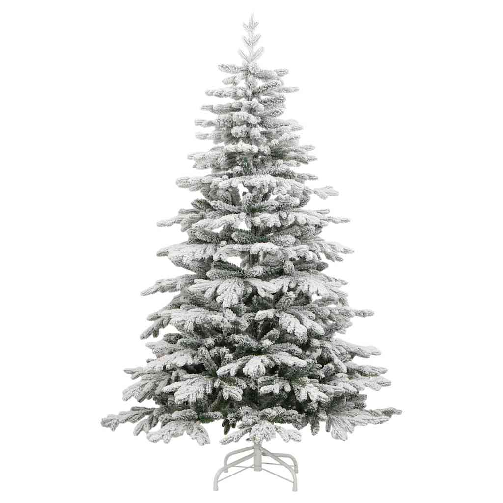 vidaXL Künstlicher klappbarer Weihnachtsbaum Weiß 180 cm PE und PVC