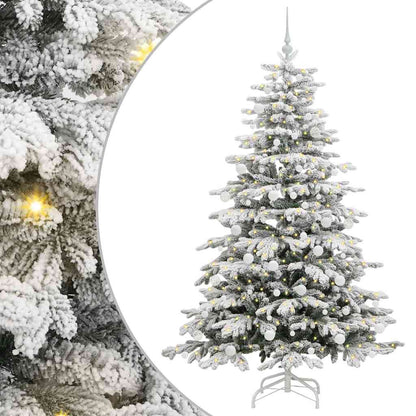vidaXL Künstlicher klappbarer Weihnachtsbaum Weiß 180 cm PE und PVC