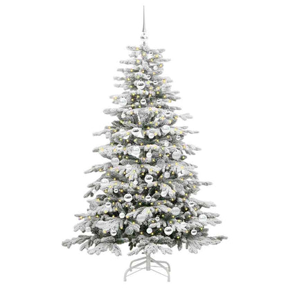 Künstlicher klappbarer Weihnachtsbaum Weiß 180 cm PE und PVC