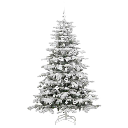 Künstlicher klappbarer Weihnachtsbaum Weiß 180 cm PE und PVC