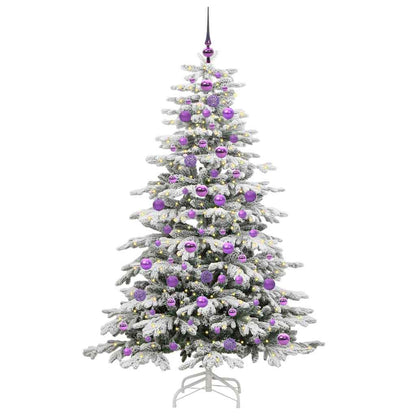 vidaXL Künstlicher klappbarer Weihnachtsbaum Weiß 180 cm PE und PVC