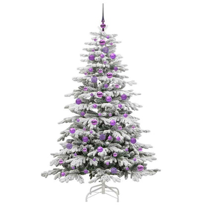 vidaXL Künstlicher klappbarer Weihnachtsbaum Weiß 180 cm PE und PVC