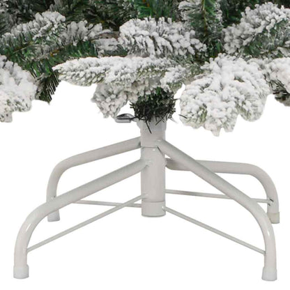 vidaXL Künstlicher klappbarer Weihnachtsbaum Weiß 180 cm PE und PVC