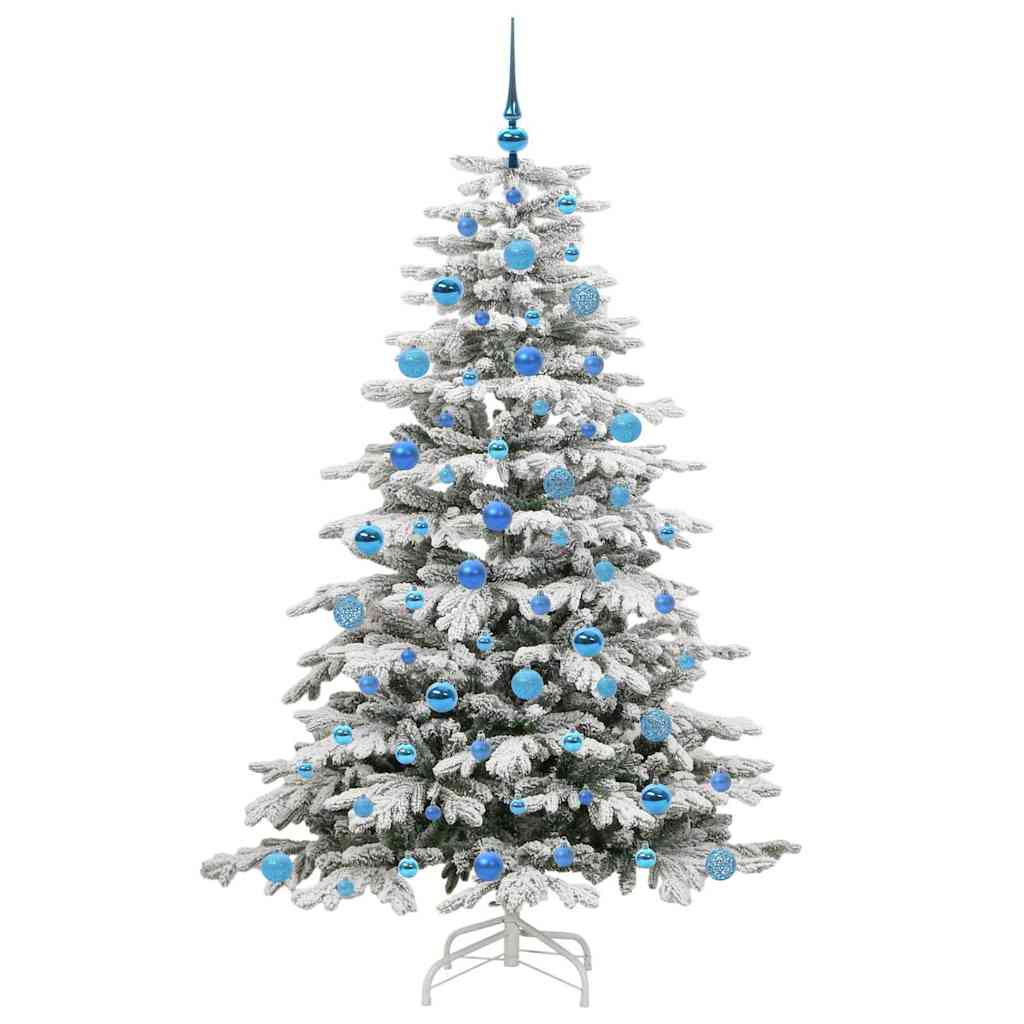 vidaXL Künstlicher klappbarer Weihnachtsbaum Weiß 180 cm PE und PVC