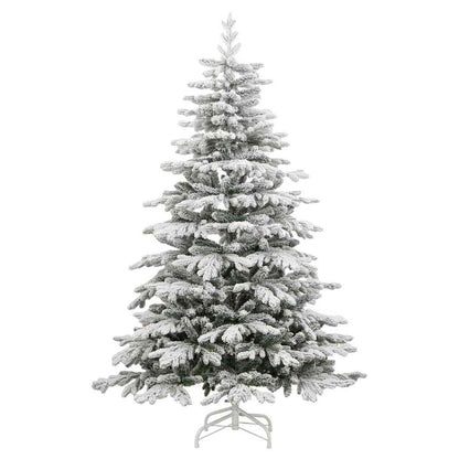 vidaXL Künstlicher klappbarer Weihnachtsbaum Weiß 180 cm PE und PVC
