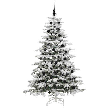vidaXL Künstlicher klappbarer Weihnachtsbaum Weiß 210 cm PE und PVC