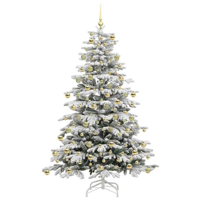 vidaXL Künstlicher klappbarer Weihnachtsbaum Weiß 210 cm PE und PVC