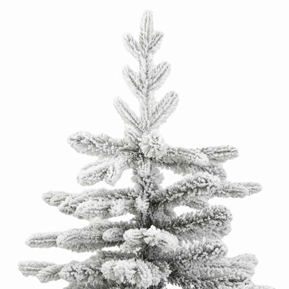 vidaXL Künstlicher klappbarer Weihnachtsbaum Weiß 210 cm PE und PVC