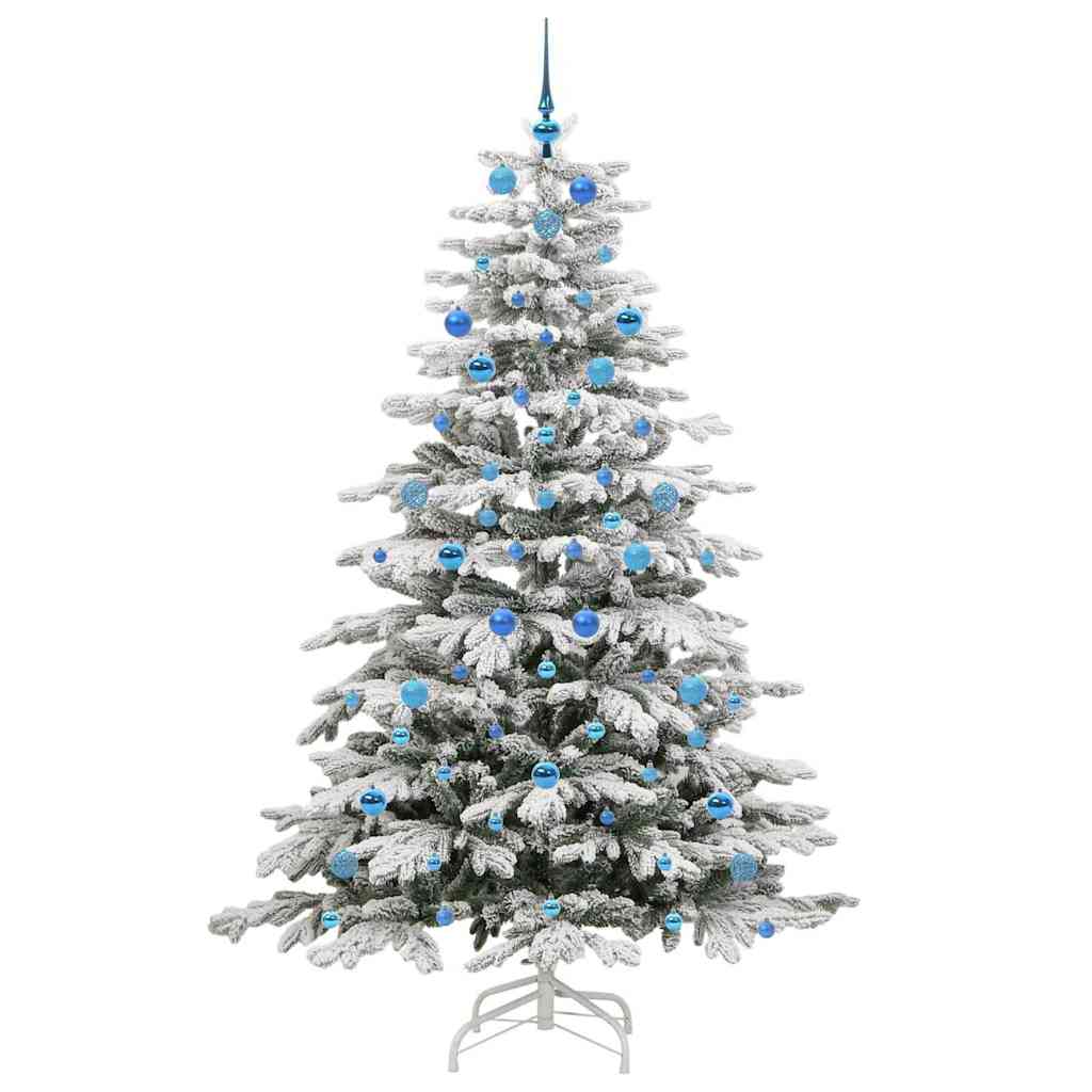 vidaXL Künstlicher klappbarer Weihnachtsbaum Weiß 210 cm PE und PVC