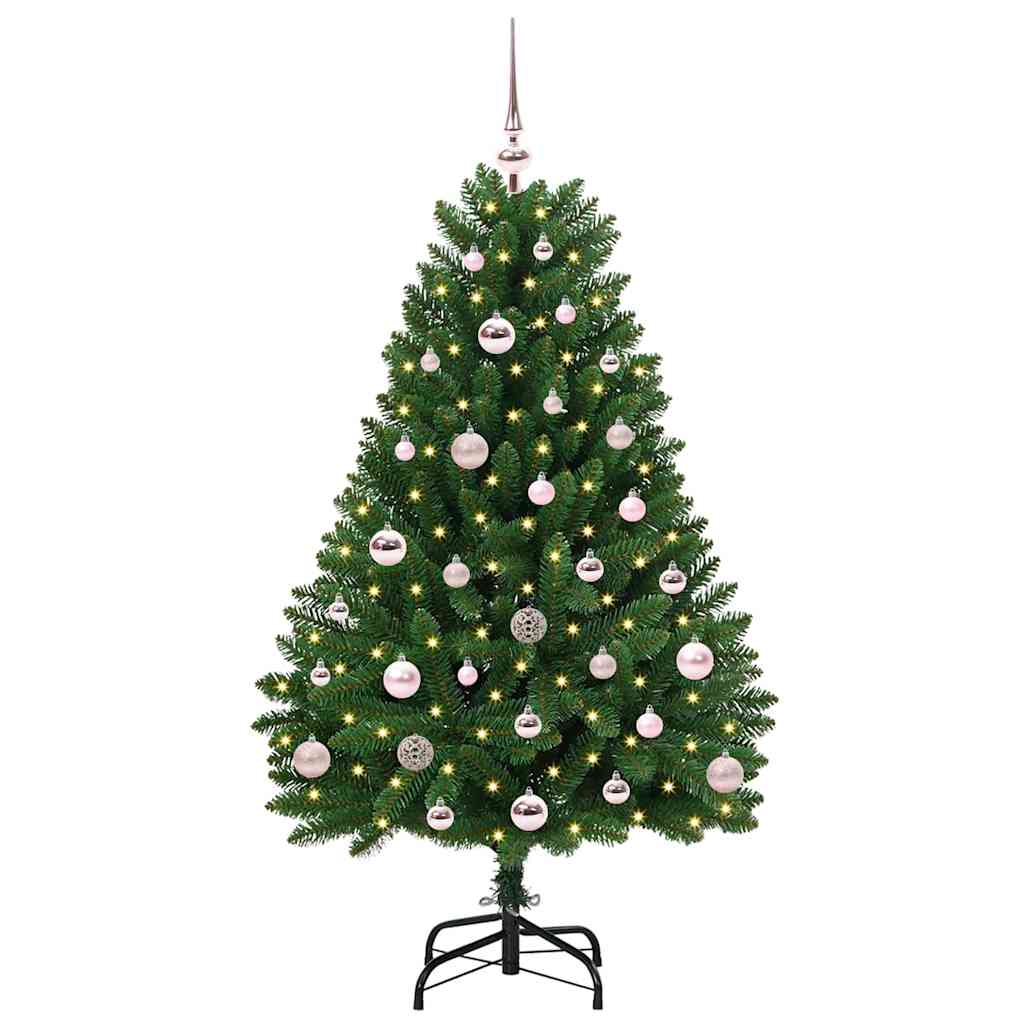 Künstlicher Weihnachtsbaum Grün 120 cm PVC und Metall