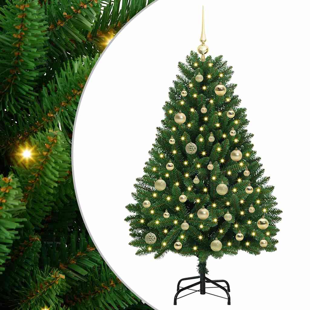 Künstlicher Weihnachtsbaum Grün 120 cm PVC und Metall
