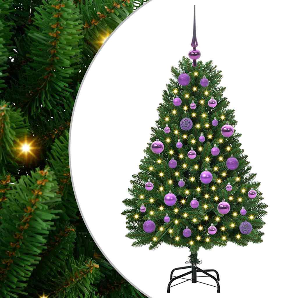 Künstlicher Weihnachtsbaum Grün 120 cm PVC und Metall