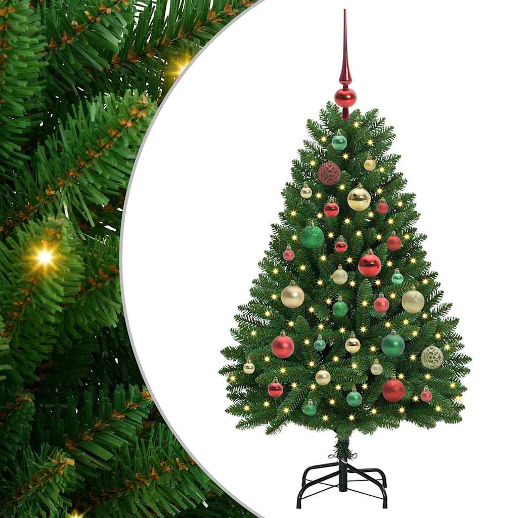 Künstlicher Weihnachtsbaum Grün 120 cm PVC und Metall