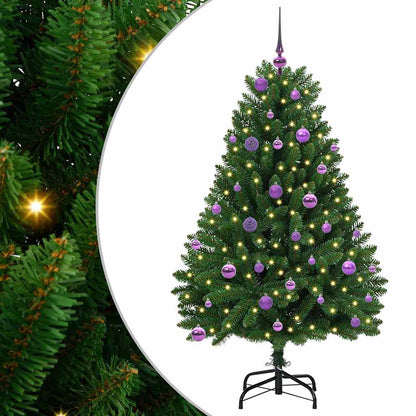 Künstlicher Weihnachtsbaum Grün 150 cm PVC und Metall
