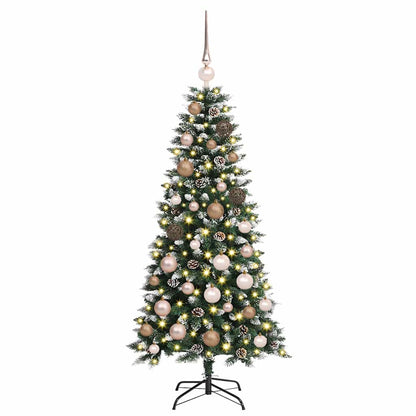vidaXL Künstlicher Weihnachtsbaum mit 150 LEDs mit Ständer Grün 120 cm