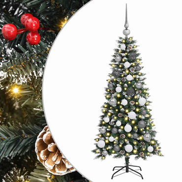 vidaXL Sapin de Noël artificiel avec 150 LED avec support Vert 120 cm